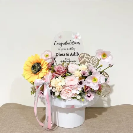 Bloom Box Akrilik Ucapan Wedding Kabupaten Magetan